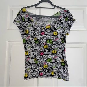 Off-shoulder punk top